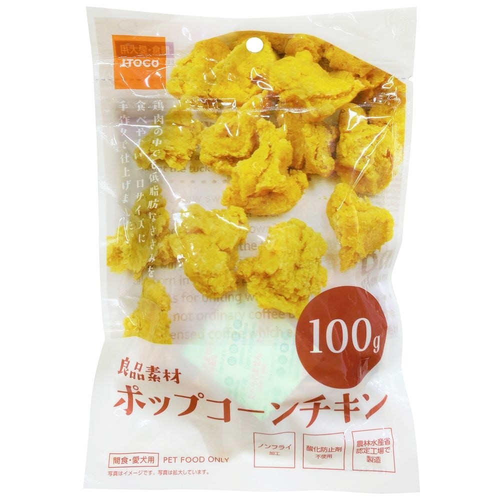 （まとめ買い）イトウ&カンパニーリミテッド 良品素材 ポップコーンチキン 100g 犬用おやつ [x16]