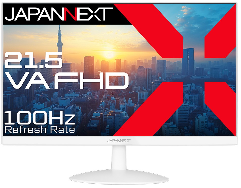 JAPANNEXTジャパンネクスト 液晶ディスプレイ(21.5型/VA/FullHD 1920×1080/100Hz/14ms/HDMI1.4/VESA)(ホワイト) JNV215F2W