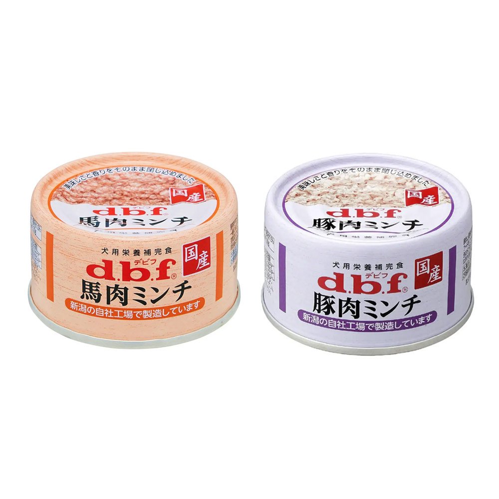 デビフ　馬肉ミンチ　６５ｇX２４＋豚肉ミンチ　６５ｇX２４　缶詰　犬　ウェットフード　ドッグフード　ＣＲＣ45―08―25―10―00