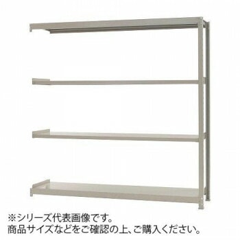 軽中量ラック　耐荷重200kgタイプ　連結　間口1500x奥行600x高さ1200mm　4段　アイボリー