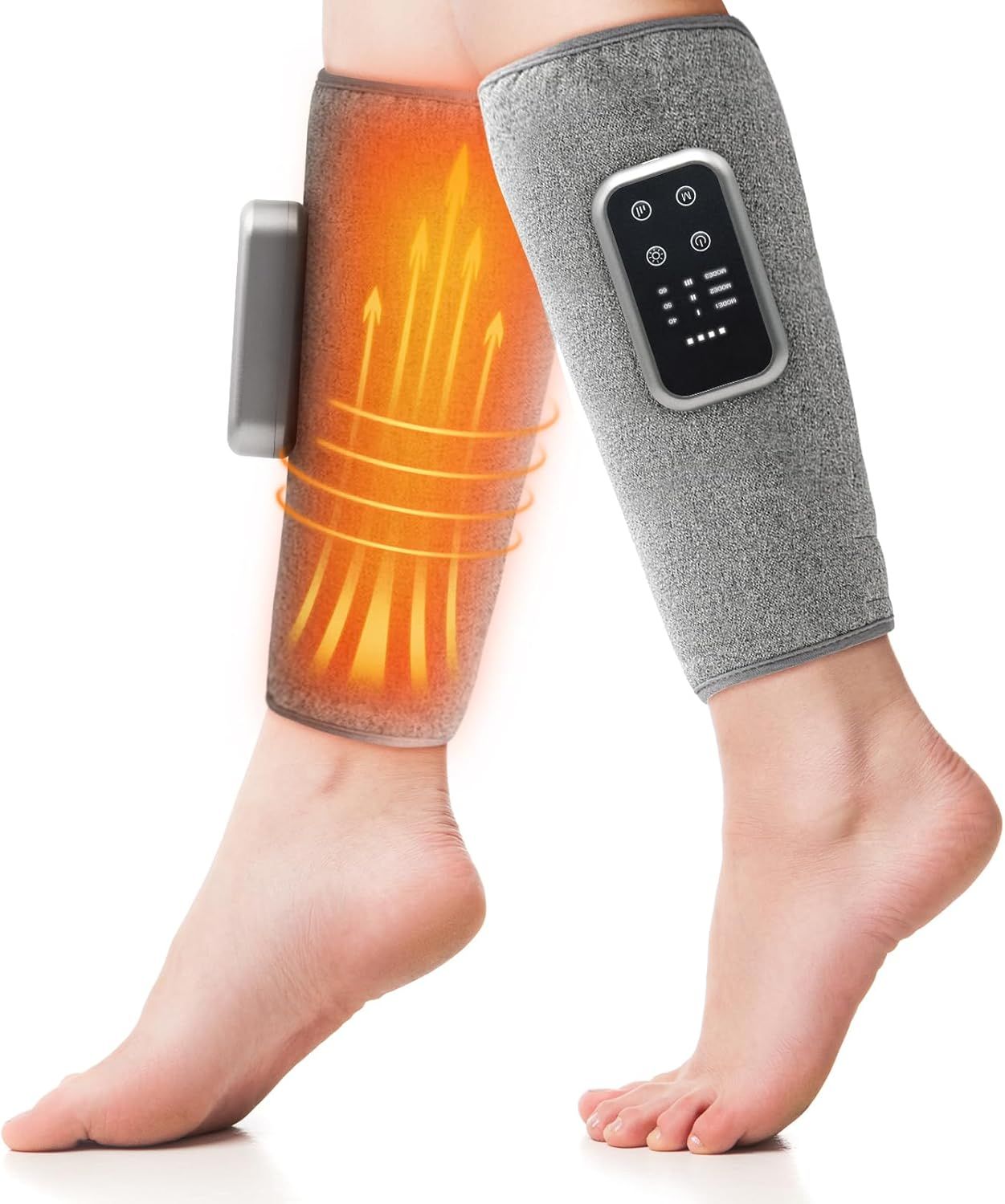 ふくらはぎケア【2025年新進化温熱ケア】 レッグケア ふくらはぎリラックス 空気圧 温熱 3モード 3段階強度 3段階温度 フットケア 太もも 足ケア 操作簡単 サイズ幅調整可 コードレスUSB充