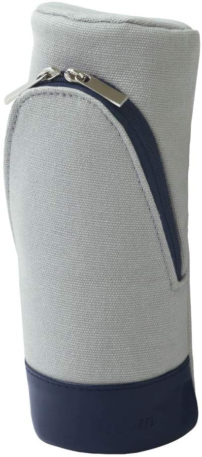 （まとめ買い）ユートリム スマ/スタ キャンバス地 立つペンケース グレー UT-4037-GL [x3]