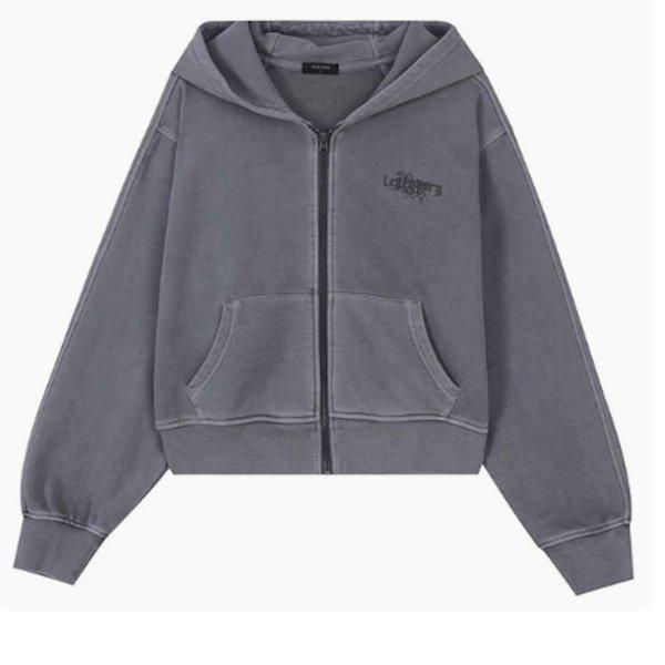 女性用3段ジョリダイイングアートワークフード付きジップアップ（B251TJ503P）