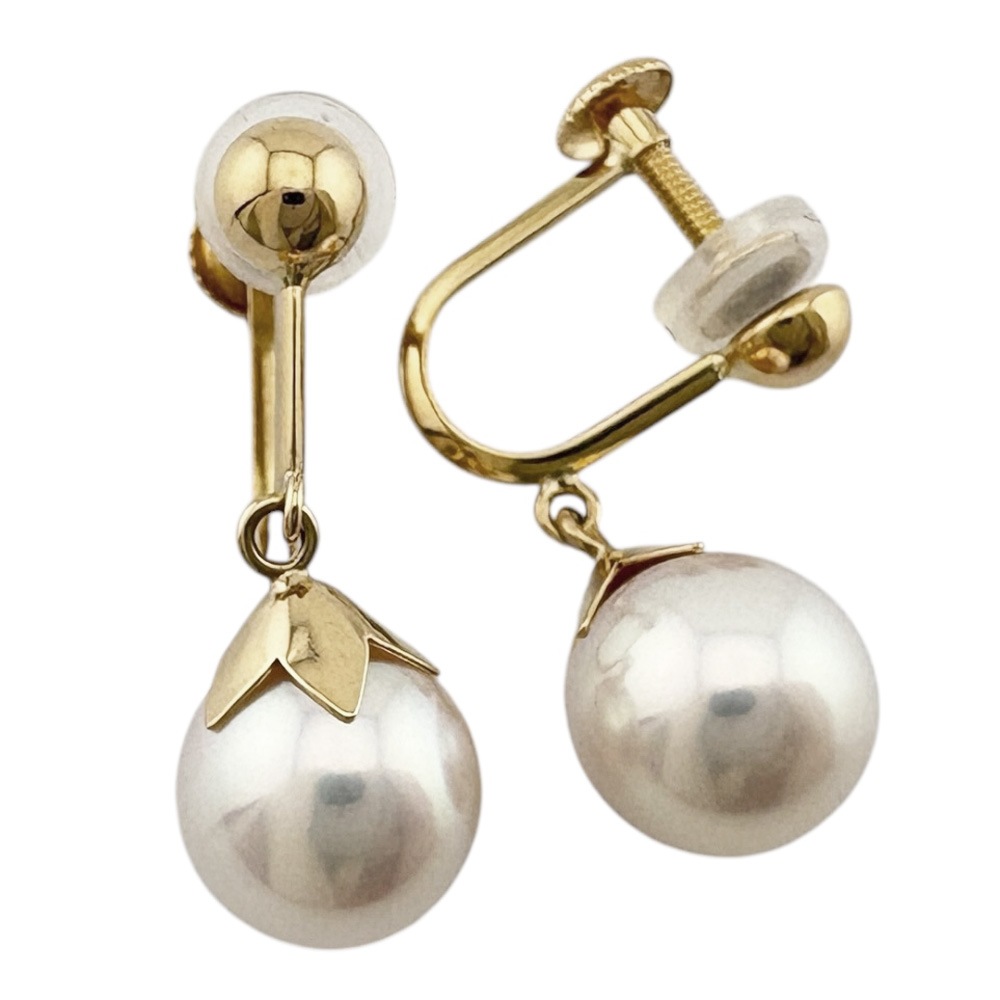 タサキ イヤリング 18金 K18イエローゴールド パール TASAKI 中古 美品