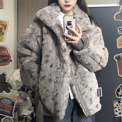 ブルゾン ジャケット秋冬 アウタ プードルファージャケットもこもこプードルボア風ふわふわファーコート1