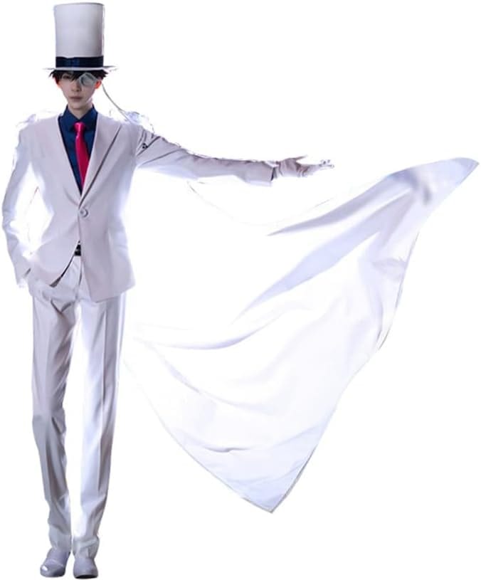 名探偵コナン 怪盗キッド コスプレ衣装 メガネ付き 風 コスチューム コスプレ 衣装 風コスプレ 衣装