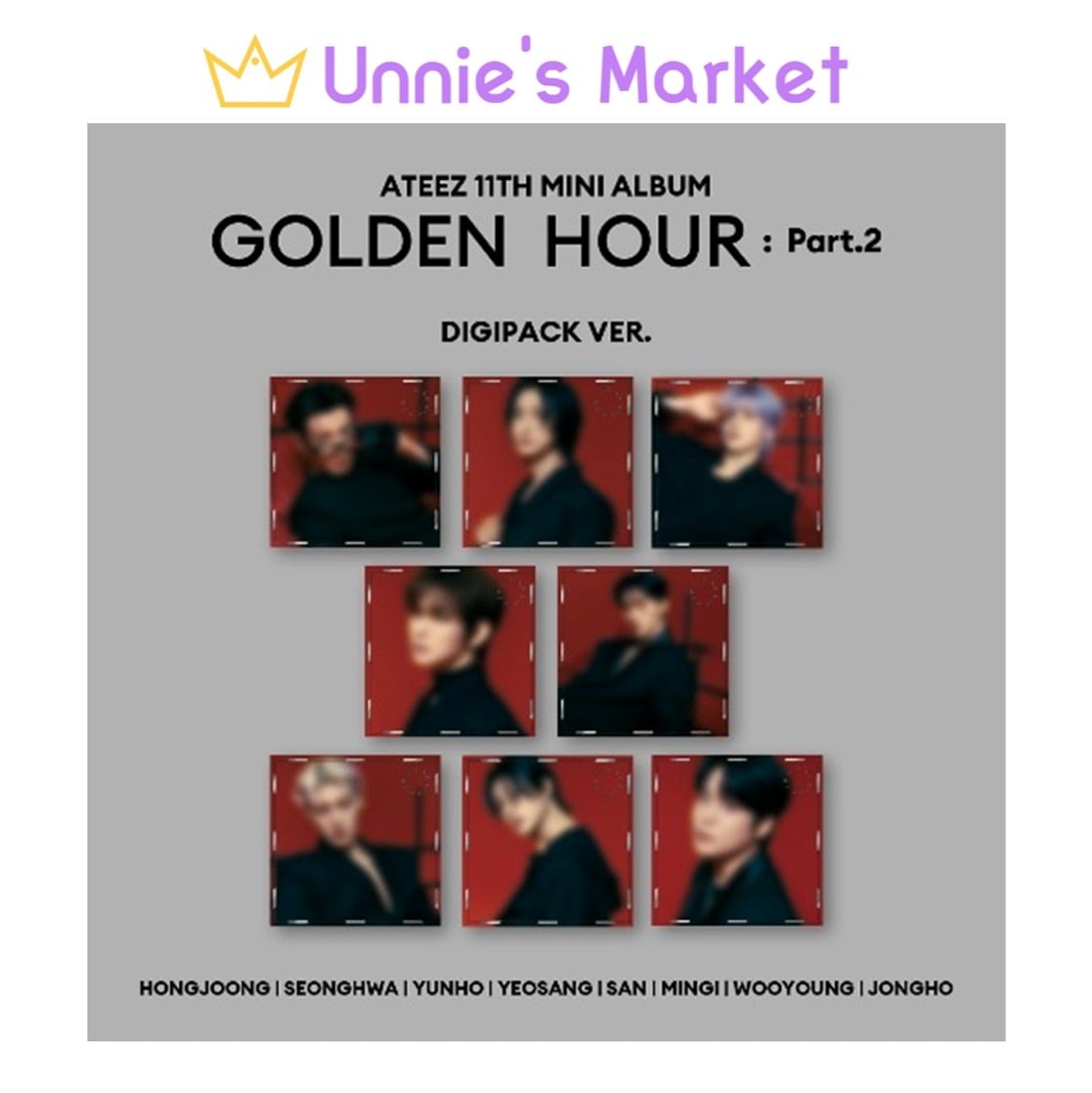 [SET] ATEEZ - GOLDEN HOUR : Part.2 (Digipack Ver.) + Free Gift