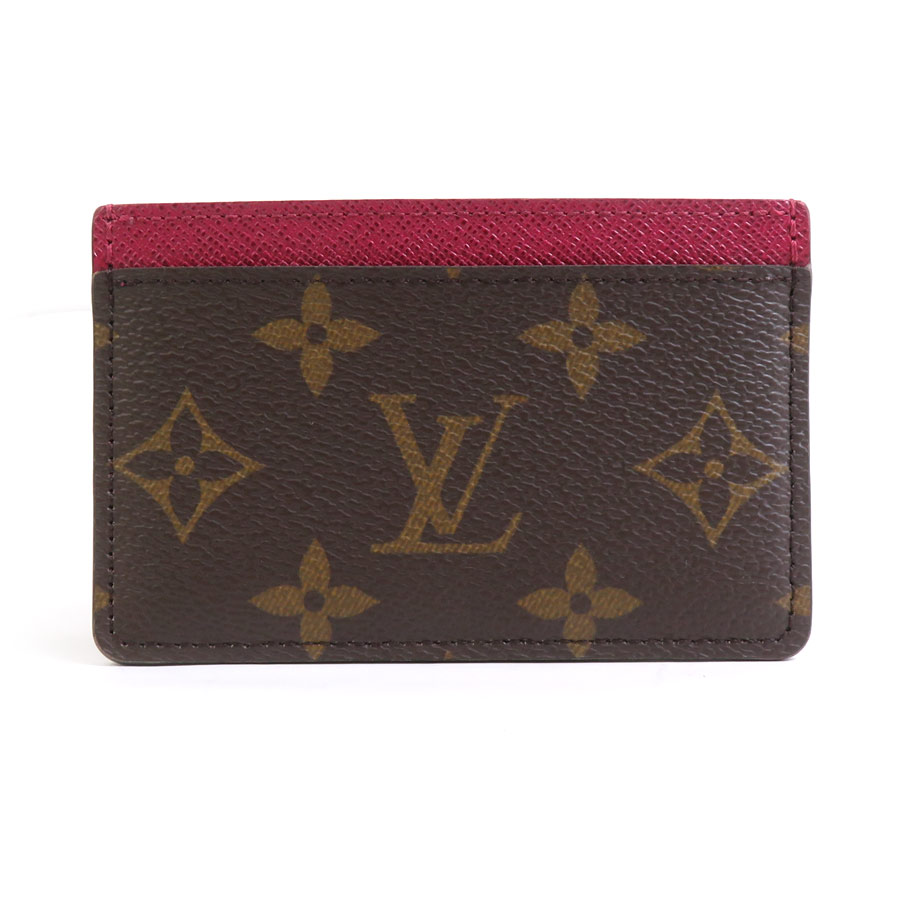 ルイ ヴィトン LOUIS VUITTON カードケース モノグラム ポルト カルト サーンプル モノグラムキャンバス フューシャ レディース M60703 h31346a
