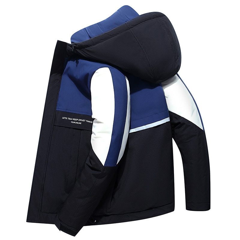 ダウンジャケット メンズ 無地 ハイネック アウター キルティングコート フード付き 防寒 暖かい 冬服 軽くて暖かく動きやすい 快適 スーツの上に 4,761円