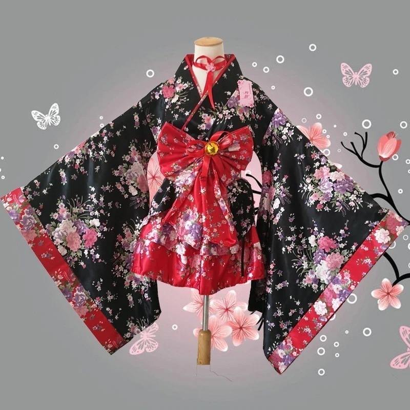 コスプレ衣装千本桜宅舞衣装演出着重桜着物メイド服