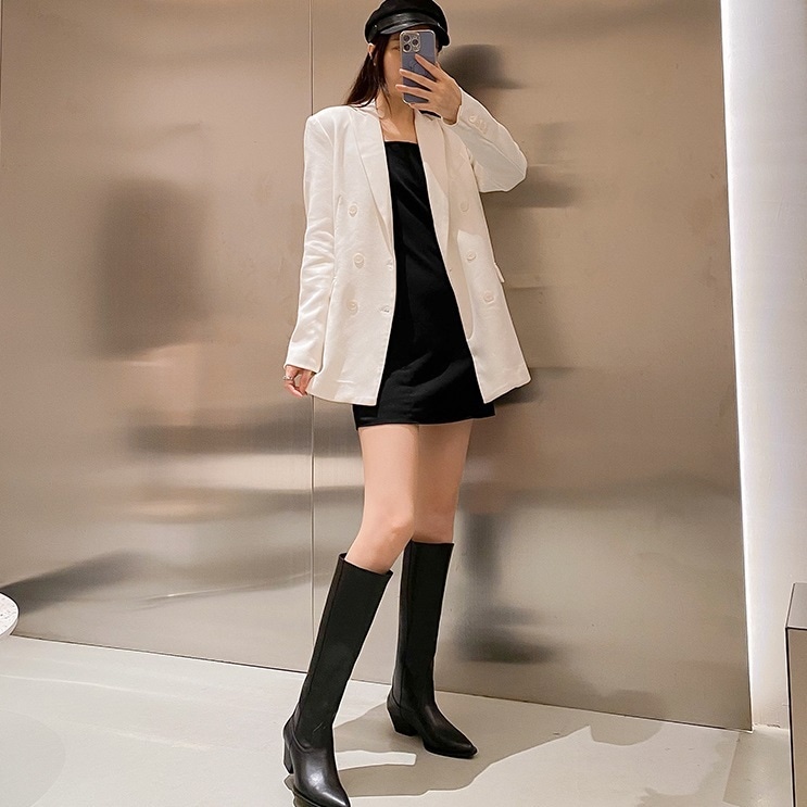 レディース ブーツ 5cm 太ヒール ローヒール フラット ぺたんこ ラウンドトゥ 美脚 脚長 フェイクレザー かわいい 大人可愛い きれいめ シンプル カジュアル おしゃれ エレガント ラフ 主役級
