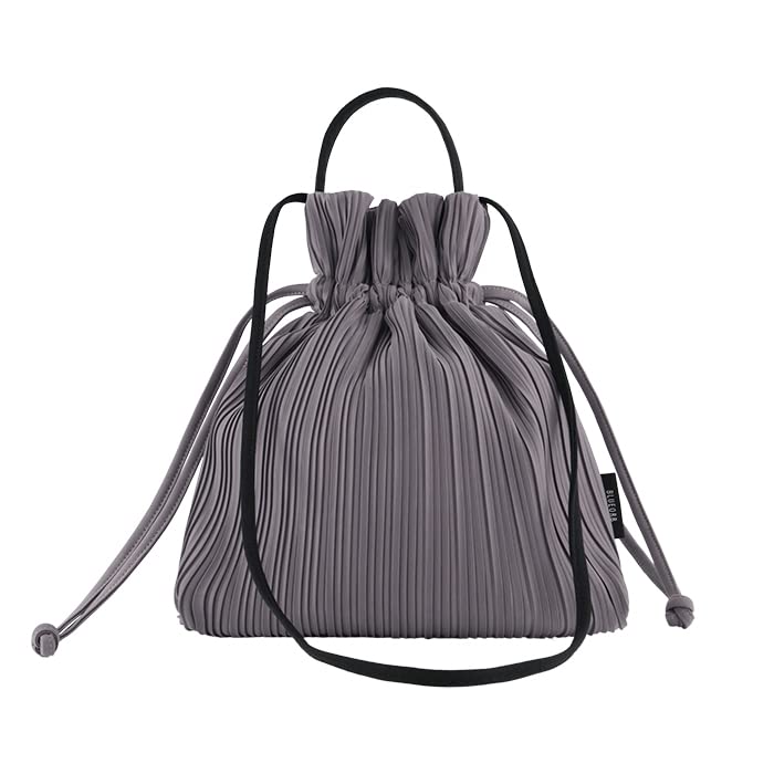 [BLUEORB] ブルーオーブ ２WayRショルダーバッグ カジュアル スタイリッシュ プリーツ レディース デイリー ショルダーバッグ(LavenderGray)