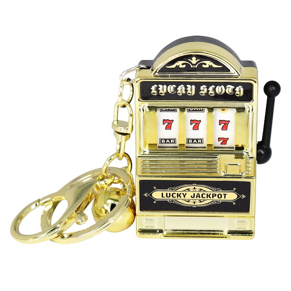 Qoo10] キーホルダー 動く スロット キーリング