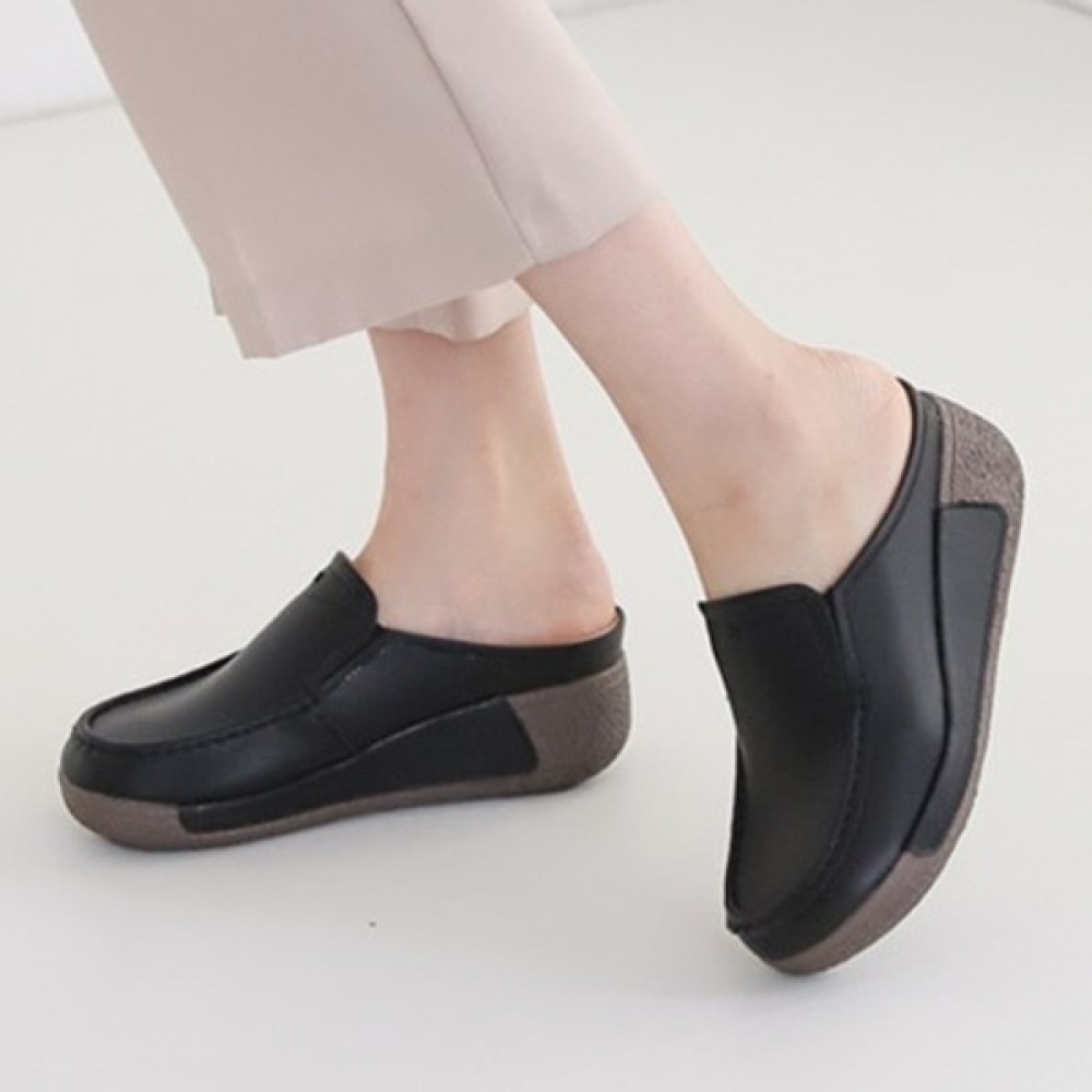 (ニーナスパリ) 5cm チャンキーヒール快適ブロワー