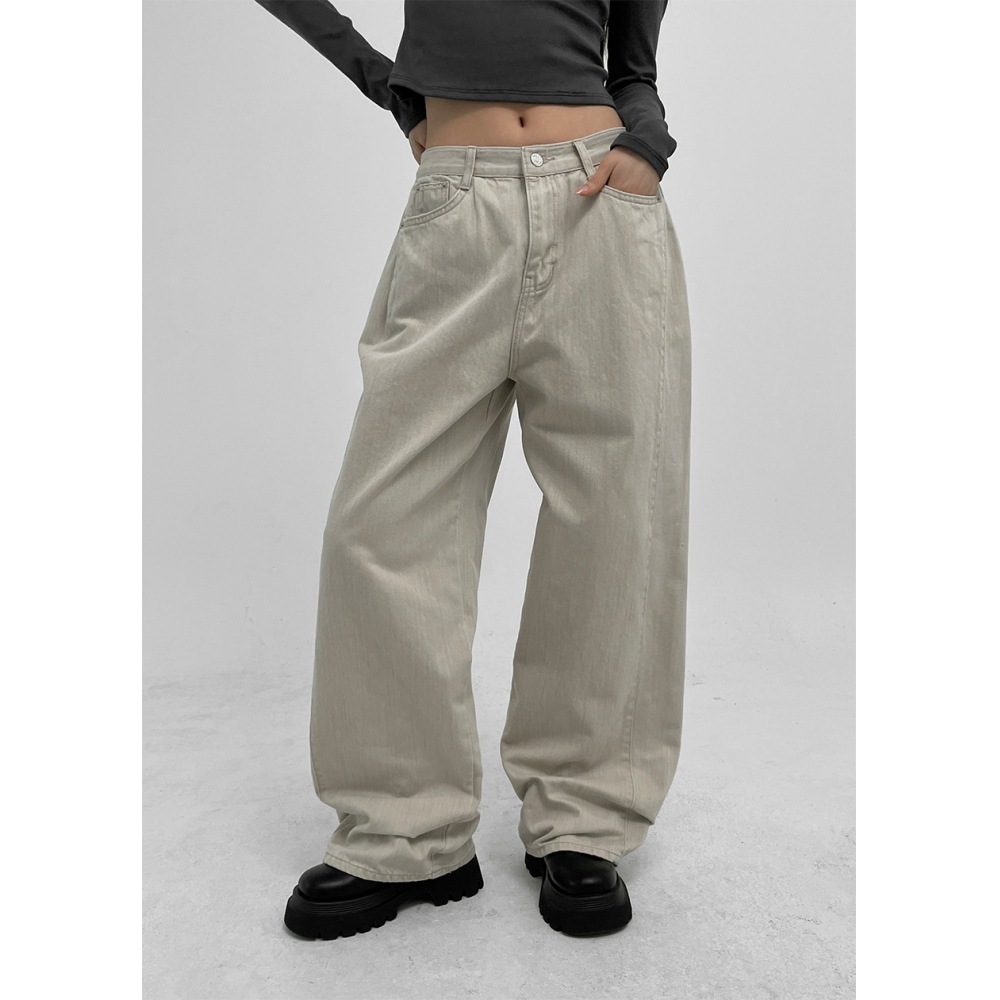 ブラックアップロンダーウォールワイドフォールディングコットンパンツ