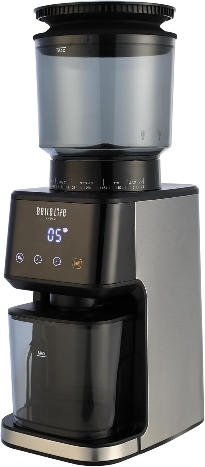 電動コーヒーミル コーヒーグラインダー コーン式コーヒーグラインダー 極細~粗挽き 粒度51段階設定 コーヒー粉砕機 小型 珈琲ミル 静電気飛散防止 大容量 豆挽き 粉末 取り外し可能 掃除ブラシ付 7,382円