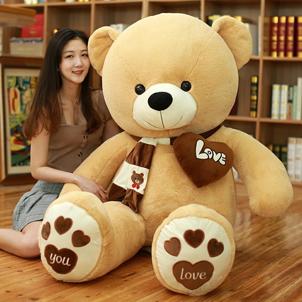 「全長120cm」ぬいぐるみ 大きい くま 特大 テディベア くまのぬいぐるみ クマぬいぐるみ クマのぬいぐるみ ぬいぐるみ くま teddy bear テディベア マフラー付き クマのぬいぐるみ
