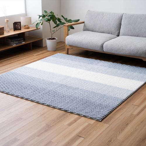 イケヒコ・コーポレーション ラグ ハイレム 縦180cm×横180cm グレー ホットカーペットや床暖対応