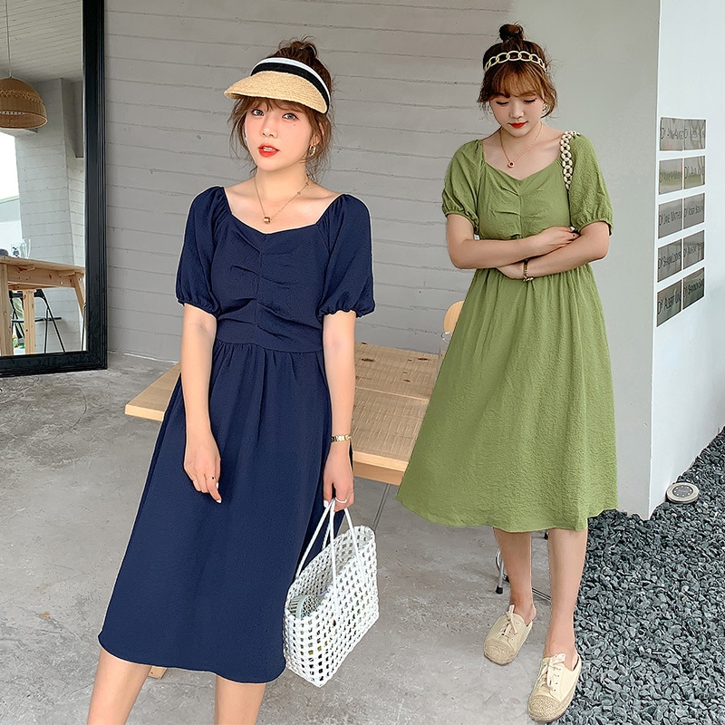 ワンピース 大きいサイズ 半袖 春夏 韓国 妊婦 マタニティ ゆったり きれいめ 3l 4xl 5l