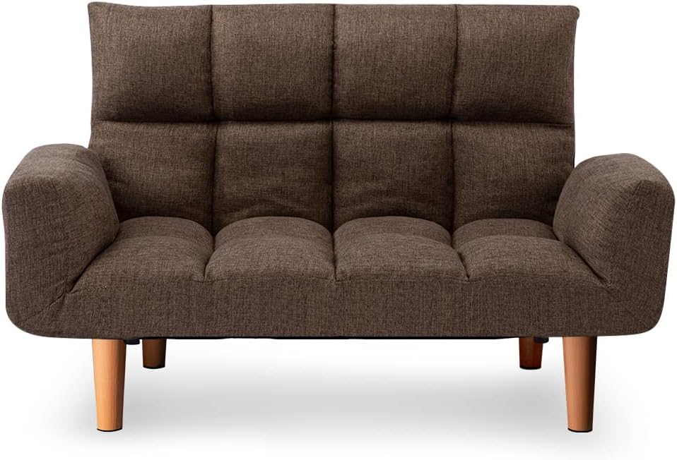 アイリスプラザ ローソファ 14段階リクライニング 幅約108cm 2WAY ロボット掃除機が通れる ローソファー ひとり暮らし シンプル コタツ用 こたつ用 コンパクト 省スペース ファブリック