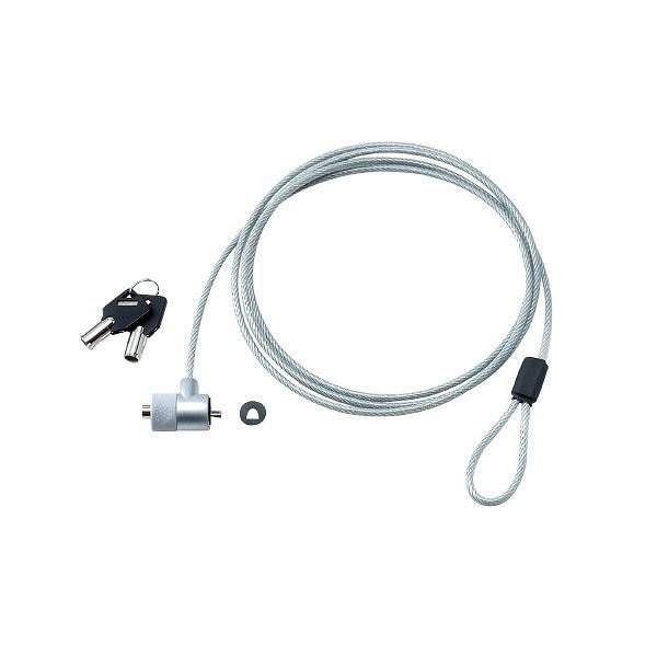 （まとめ買い）パソコンロックキット 一体型鍵式 ワイヤー直径4.2mmx2m EAS-L4N [x3]