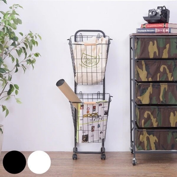 収納ワゴン バスケットワゴン キャスター付き バスケット収納