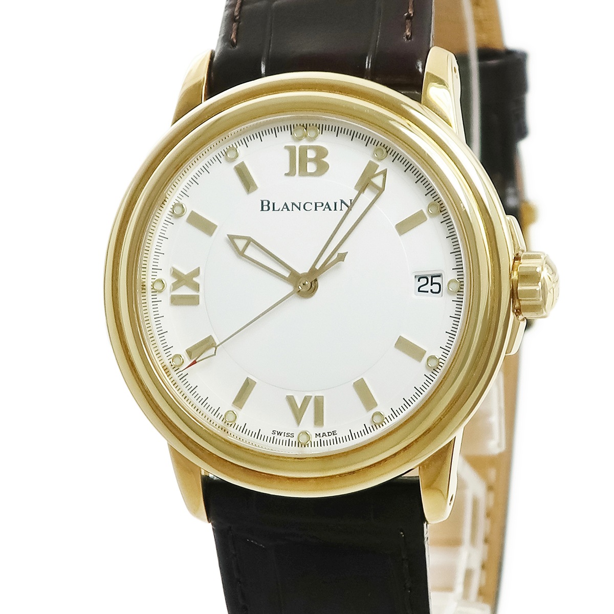 レマン ウルトラスリム 2100-1418-53 自動巻き メンズ K18YG無垢 白 スポーツ 生産終了 3年保証