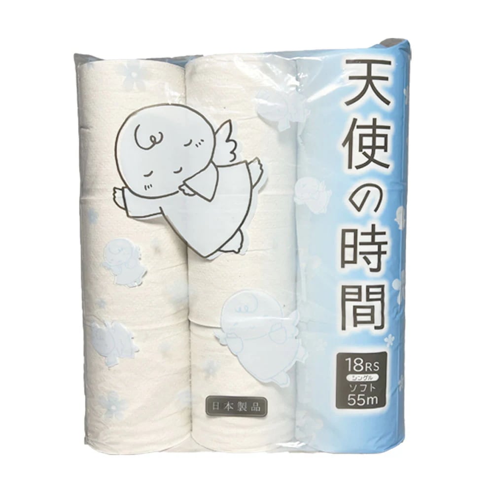 トイレットペーパー シングル 55m 108ロール TP S 55m 18R リサイクル 再生紙 無香料 ソフト 非常用