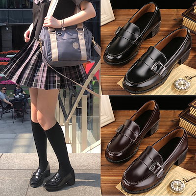 Qoo10] レディース靴 学生靴 スクールローファー