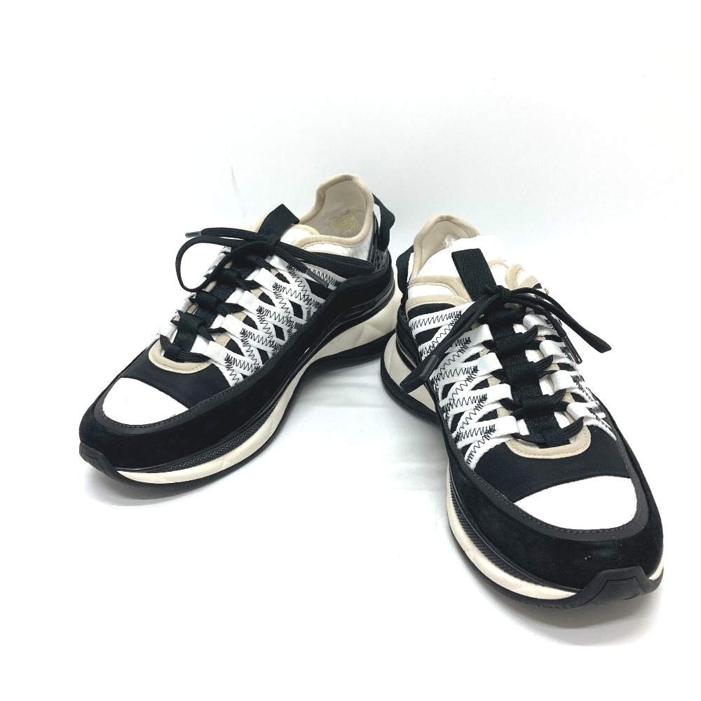 スニーカー G46260 スピンドル ココマーク 25C ファブリック スニーカー 靴 スエード ブラック