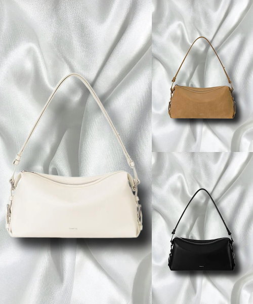 Qoo10 STAND OIL BELTED ROUND BAG バッグ