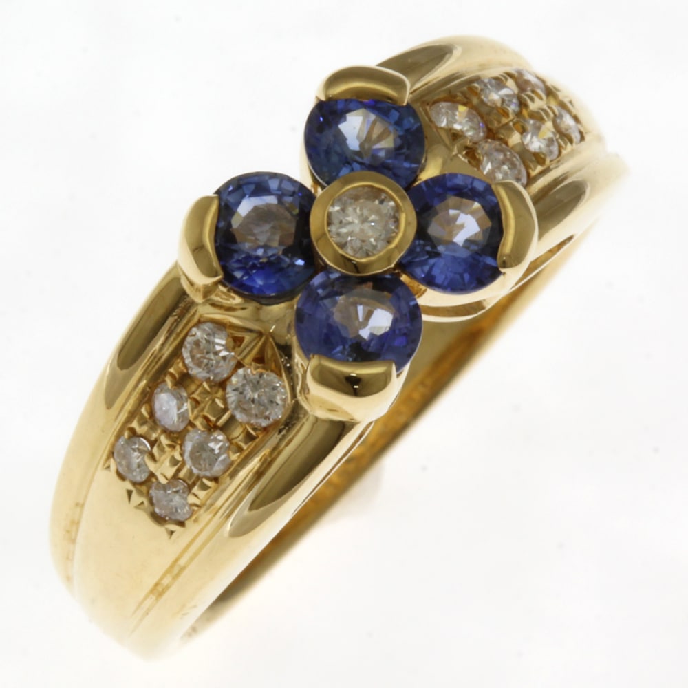 リング 指輪 11号 18金 K18イエローゴールド サファイア 中古 美品 46,728円