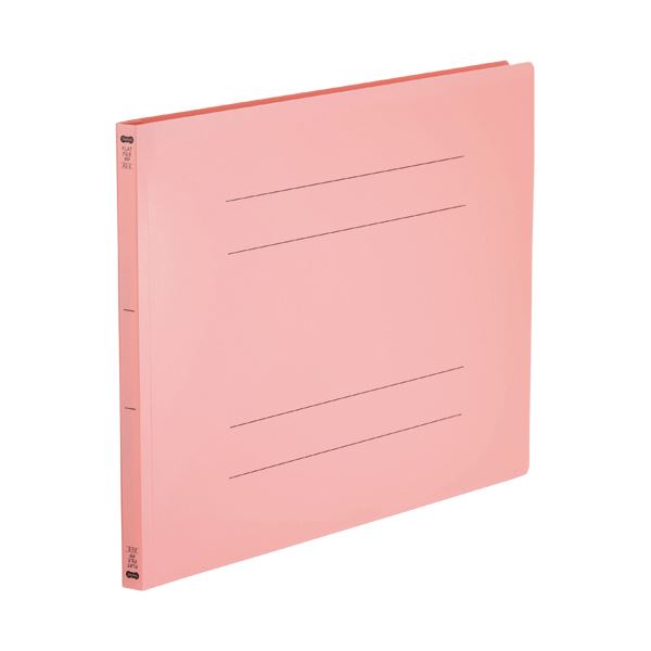 （まとめ）TANOSEE フラットファイル（再生PP）A3ヨコ 150枚収容 背幅18mm ピンク 1パック（5冊）5セット