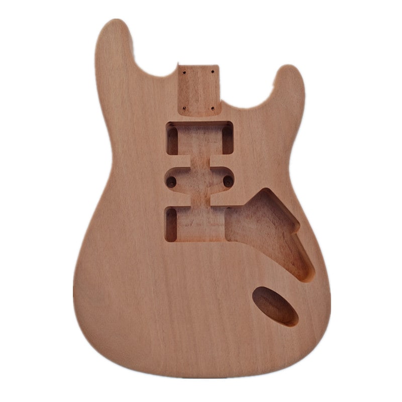 未塗装ブロックmahogany 6弦エレキギターボディダブルシングルダブルラインピアノ橋の穴を掘らない BJ398