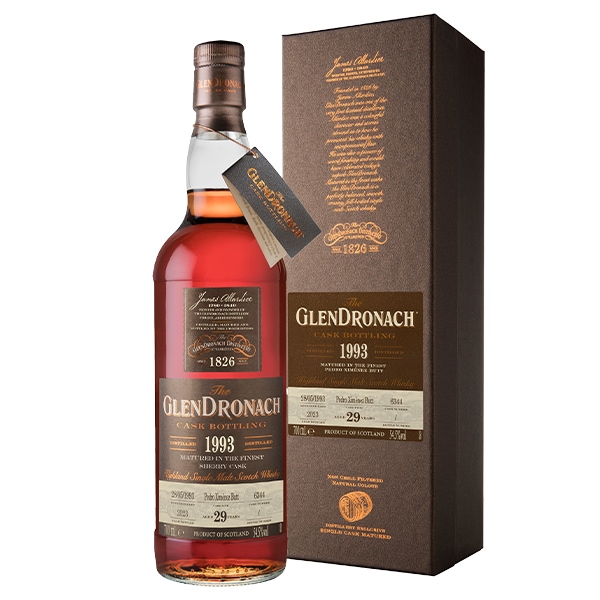 【正規品 箱入】グレンドロナック 1993 年 29 年熟成品 ペドロヒメネス カスク CASK No.6344 ハイランド シングル モルトTHE GLENDRONACH DISTILLED