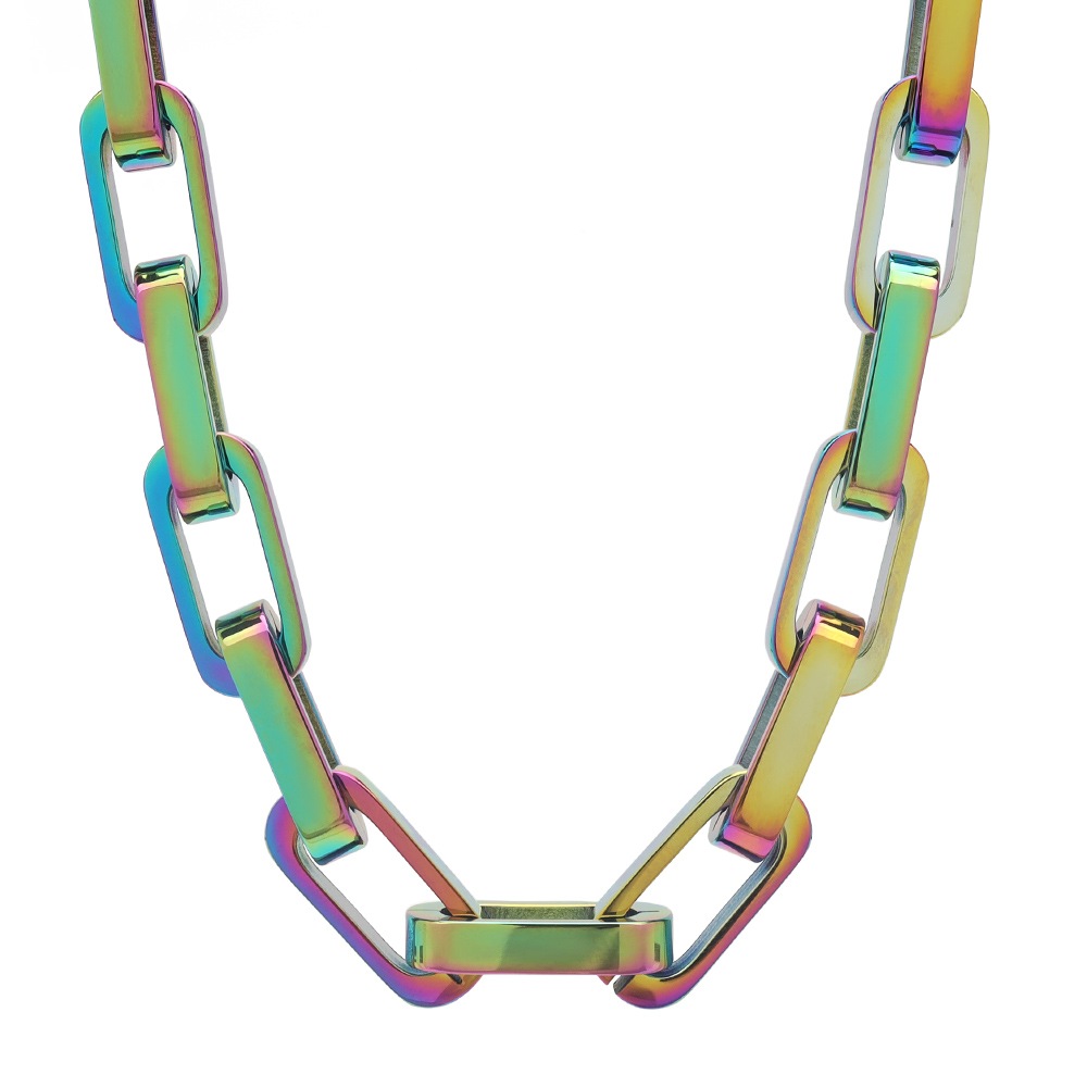 316L チェーンネックレス レインボー [n633-rainbow]