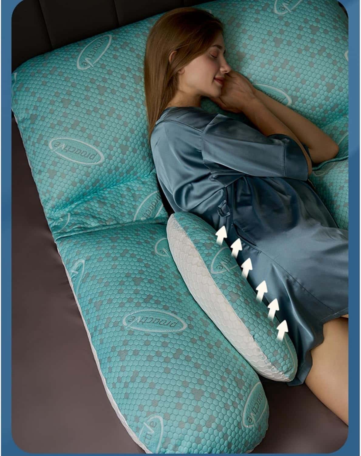 妊婦用 抱き枕 授乳枕 J型 腰・腹部サポート 通気性 CoolMax素材 低反発 多機能 クッション ボディピロー 添い寝枕 安眠グッズ 大サイズ