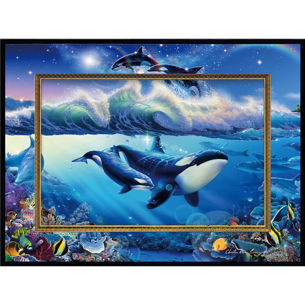 ユーパワー クリスチャン/リース/ラッセン ビッグアート Mサイズ 「ブルーワールド2」 8,245円