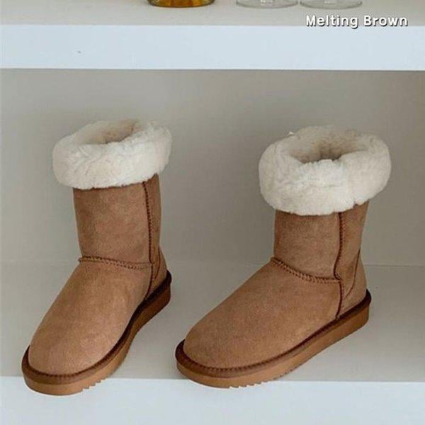 女性ミドルスエードブーツ K36