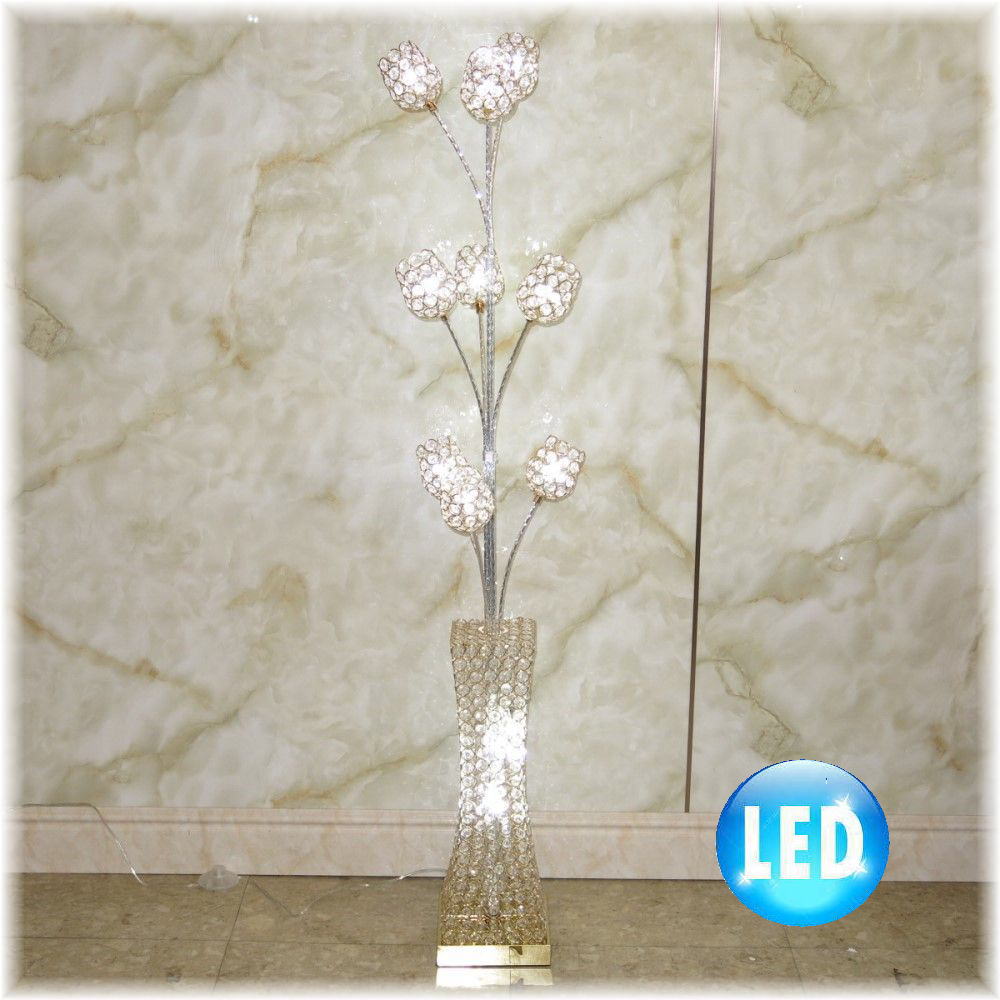 【LED付き！】新品 豪華！ LED アルミ製 可愛い フロアスタンド フロアライト