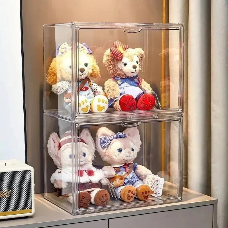 コレクションケース 重ねて飾れる 卓上小型 フィギュアケース 透明コレクションケース 展示台 収納棚 小物収納 ショーボックス 防塵 防水 可愛い おしゃれ 扉付き ミニカー小型フィギュア101226