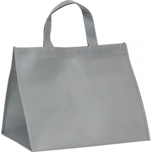 （まとめ買い）サンナップ 不織布バッグ 手提げ袋 10枚入 マチ ファスナー付き グレー FDB-M30GL [x3]