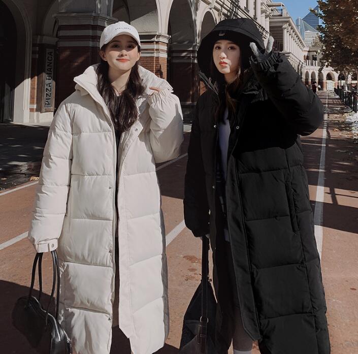 OL レディース 大きいサイズ 30代 きれいめ 冬服 ダウンジャケット 20代 ロング丈 フェイクファー付き 防寒着 通勤 ブルゾン 綿入り 韓国風 S-2XL 女性用 コート 大人 フード付き 中