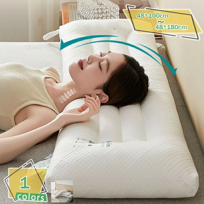 至福のひととき横寝専用 ロング枕 高反発 快眠サポート 二人用 添い寝 丸洗いOK 抗菌 体圧分散 人間工学設計 長枕 安眠 清潔 快適 ぐっすり サポート 高反発ロング枕 異なるキーワード：ゆったり