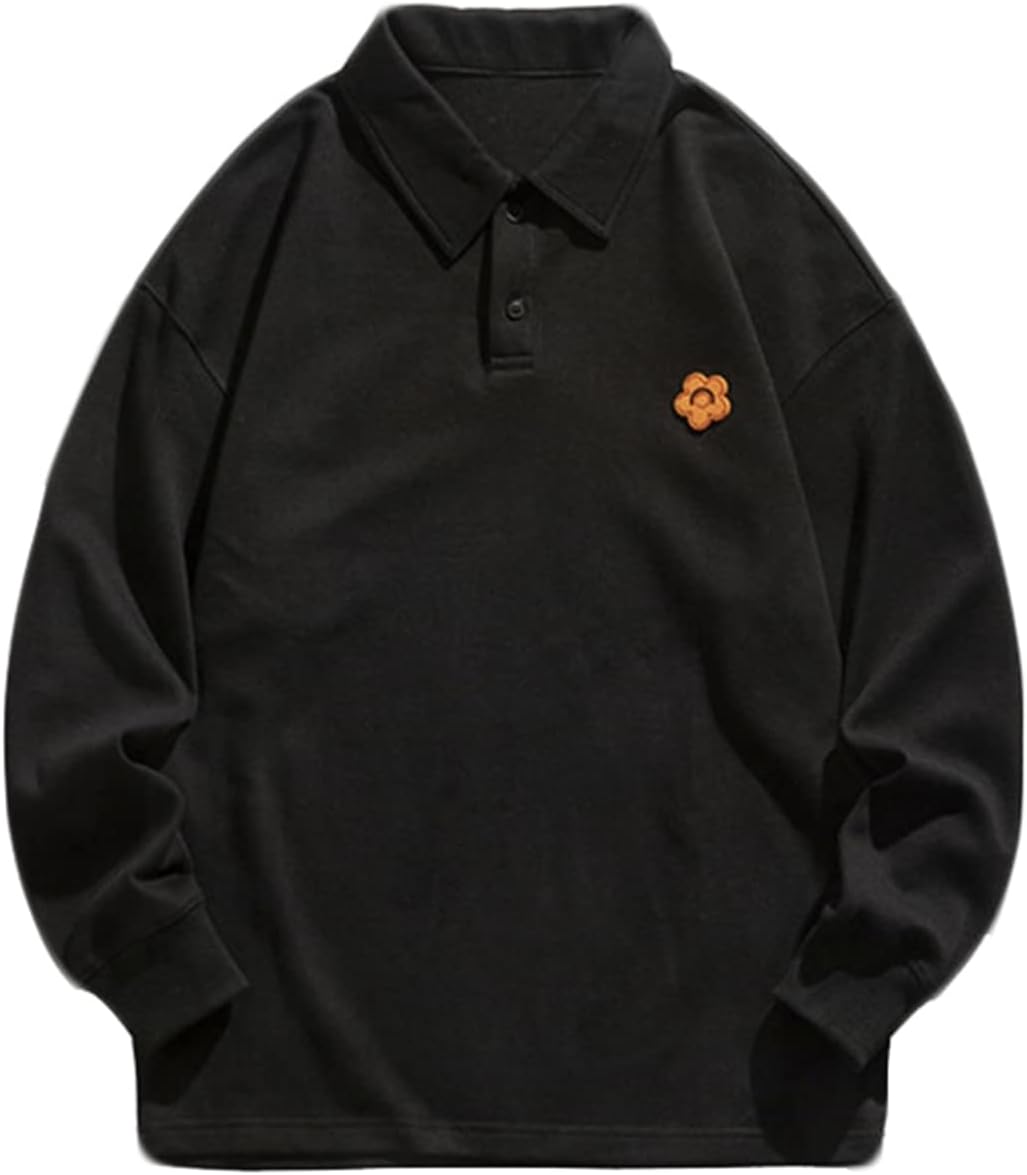 プルオーバー 男性用 ポロシャツ パーカー ソフト 伸縮性 折り襟 保温性 吸汗 丈長め カジュアル ハンサム 長袖 ファッション トップス 体型パカー シンプル ボタン付き アウトドア 通