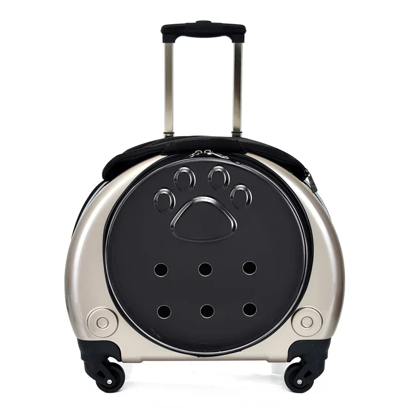 ペット用のホイール付きスーツケース,犬や猫用の通気性のあるケース A1