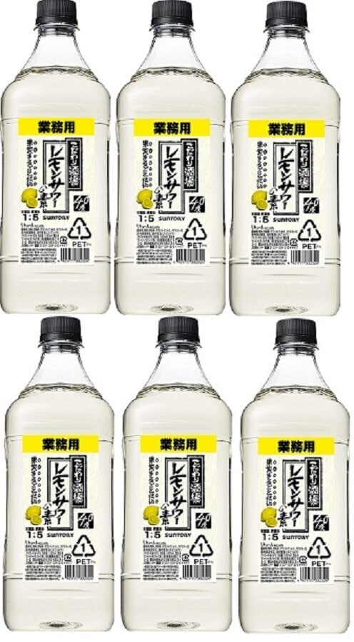 セットアップ ギフト プレゼント 家飲み 家呑み リキュール レモンサワー サントリー こだわり酒場のレモンサワーの素コンク 1800mlペットボトル  1ケース単位6本入 サントリー サワー - flaviogimenis.com.br