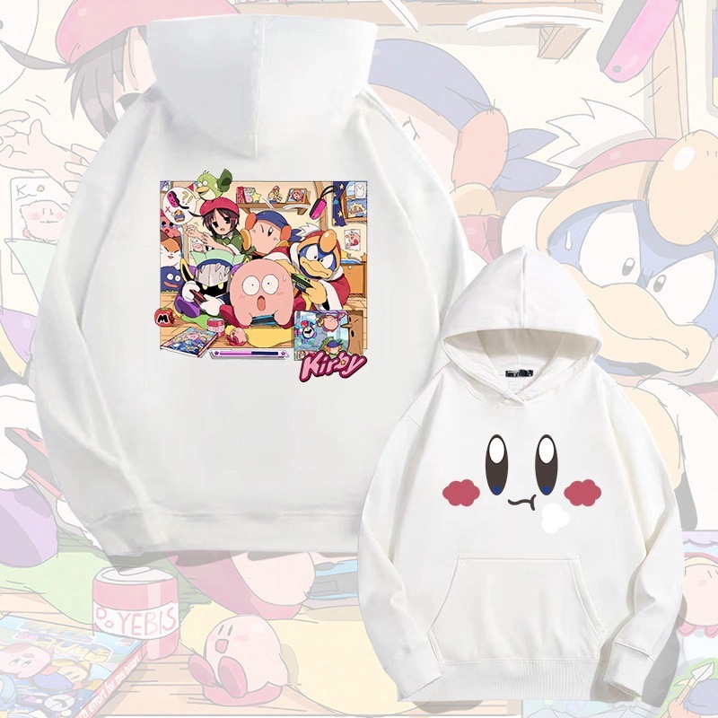 星のカービィ ディスカバリー周辺ゲーム フード付きスウェットシャツ メンズ 秋 ユース 長袖 トップス 4,639円
