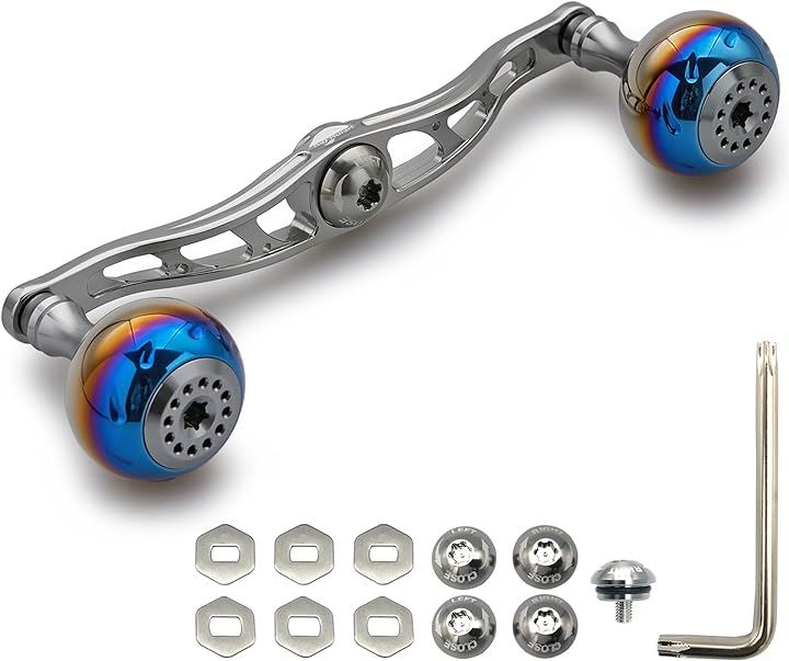 リール ハンドル シマノ ダイワ アブガルシア 通用 ベイトリール Aurora Series 811(ガンメタル, 120mm)