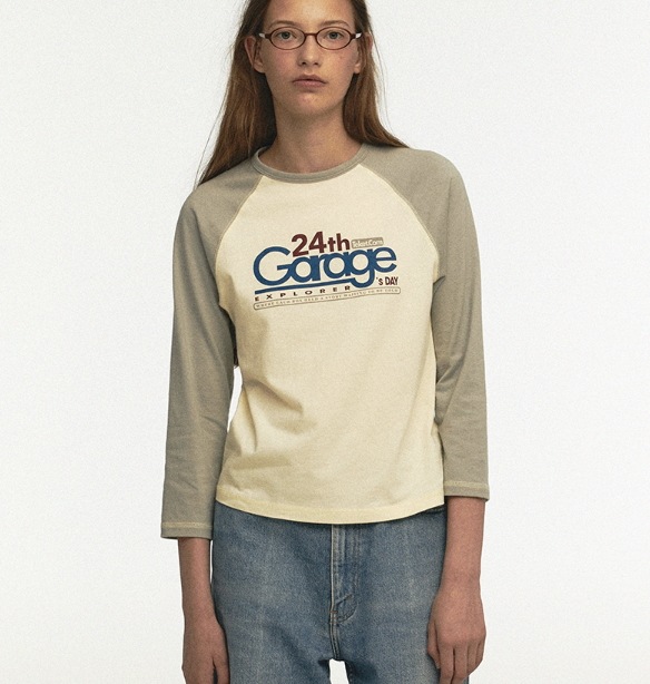 テケット Garage L/S Tee Cream